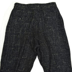 70's COTLER Fleck Pattern Black Wool Slacks...