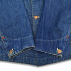 ~60's INDIGO 4POKETS DENIM COVERALL... 42