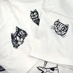 90's YOUR HEAD GOES HERE Cat Graphic T-Shirt ... L