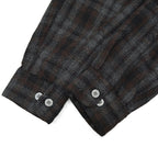 50's~ Ombre Check WOOL & RAYON Blend Shirts...
