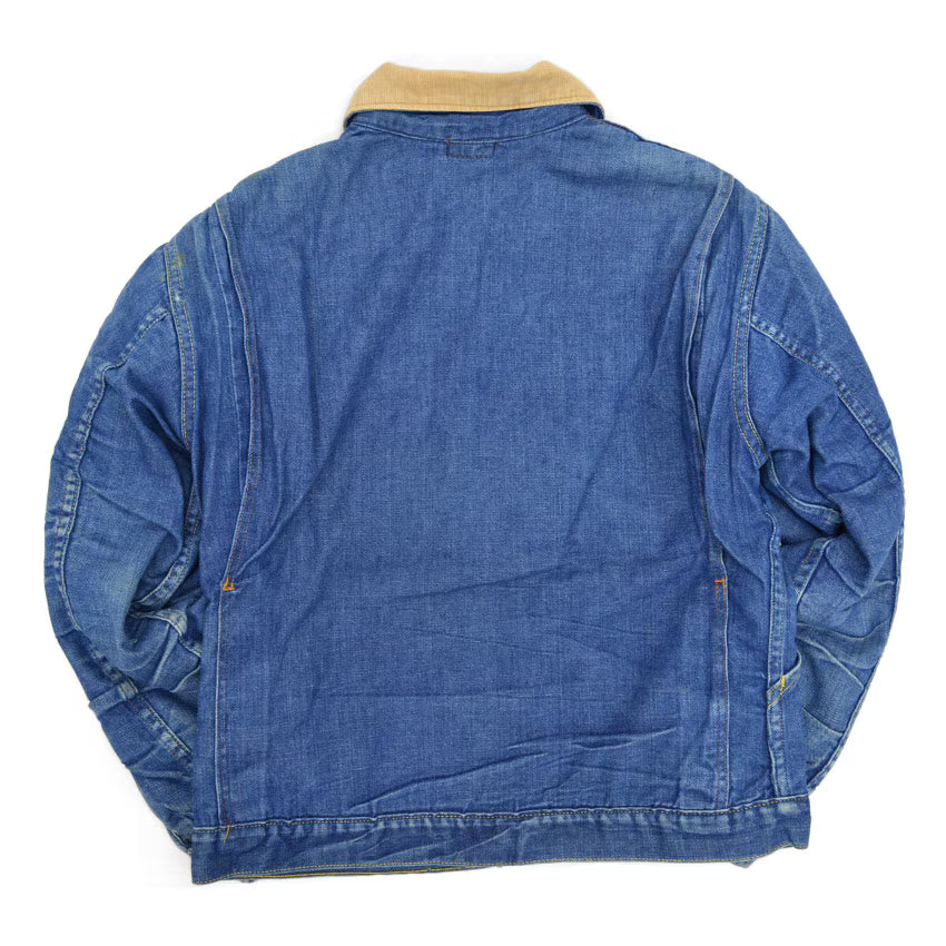 60's BIG SMITH Buckaroo Denim Jacket Orange Boa HIGE... 40