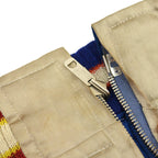 1950s JAPAN SOUVENIR JACKET (Sukajan) Beige with Speed ​​Zipper...