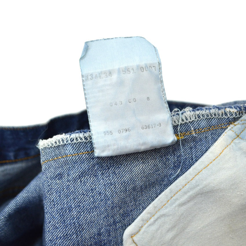 90's LEVI'S 551ZXX DENIM PANTS, 1996, Valencia factory... W34 L30