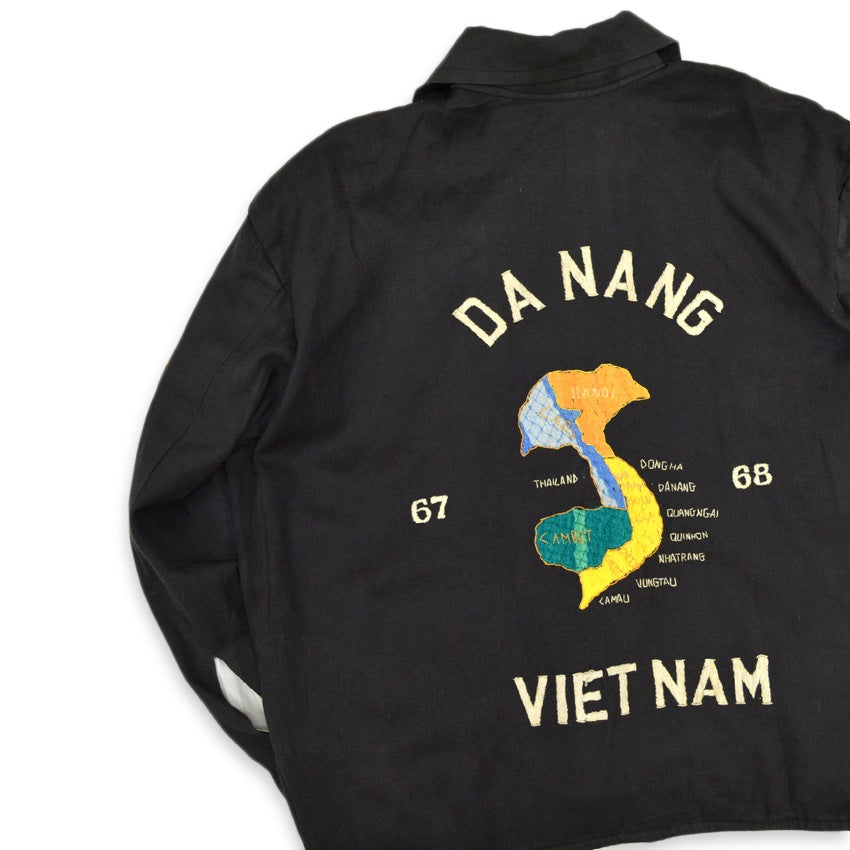1960s VIETNAM ERA TOUR JACKET USMARINES (Vietnamese style jacket) Black...