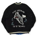 1950s THULE GREENLAND SOUVENIR JACKET (Sukajan, black velvet)...