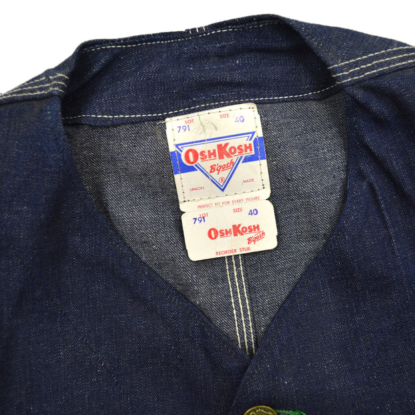 1950's DEADSTOCK OshKosh ENGINEER DENIM JACKET... 40