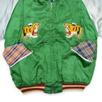 1950s JAPAN SOUVENIR JACKET (Sukajan) with Tiger Face and TTS Zipper...