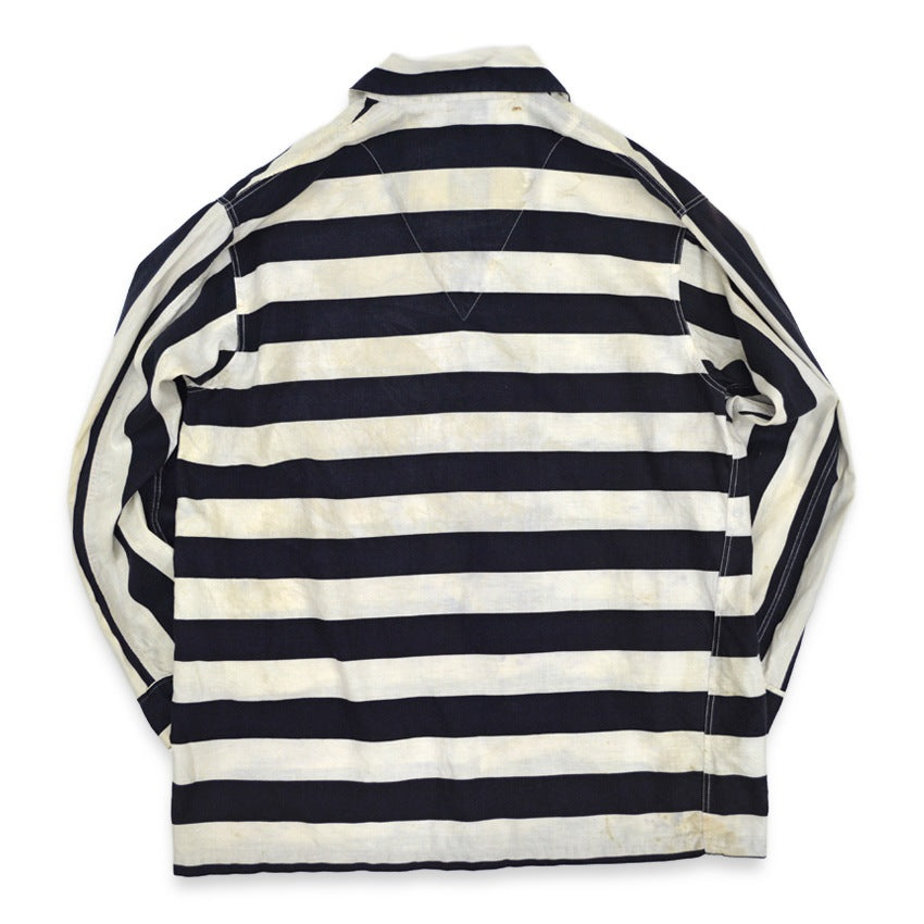 1950's VARSITY JAIL BIRDS STRIPES COSTUME SHIRT ... M