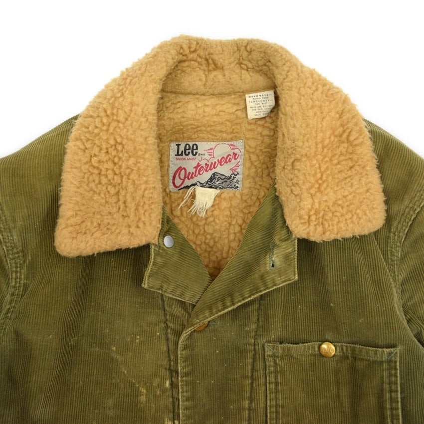 1970's Lee Green Corduroy Boa Lining Coverall...
