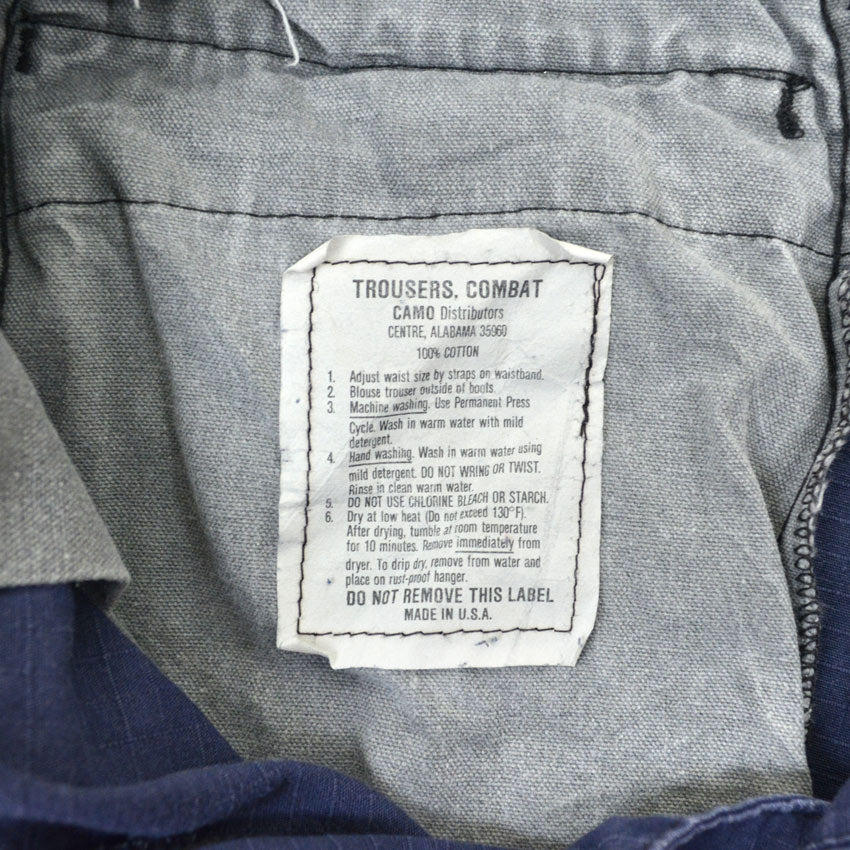 1980's CAMO Distributors Jungle Fatigue Pants Navy... MS