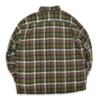 ~1960's Needles California GREEN & BLACK PLAID RAYON SHIRT...L