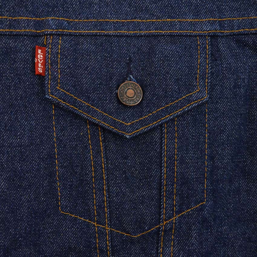 1970's~ Levi's 70506 DENIM JACKET TWO POCKET NO WASH Rare item... 42