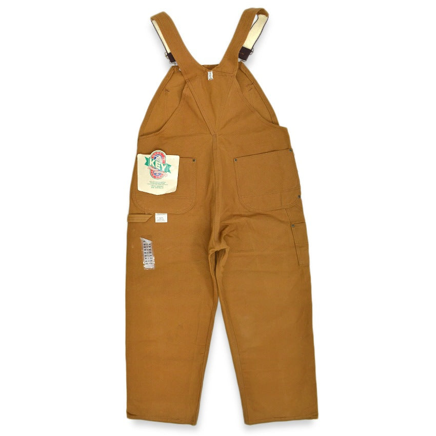 1990's DEADSTOCK KEY BROWN DUCK DOUBLE KNEE OVERALL... W36 L30