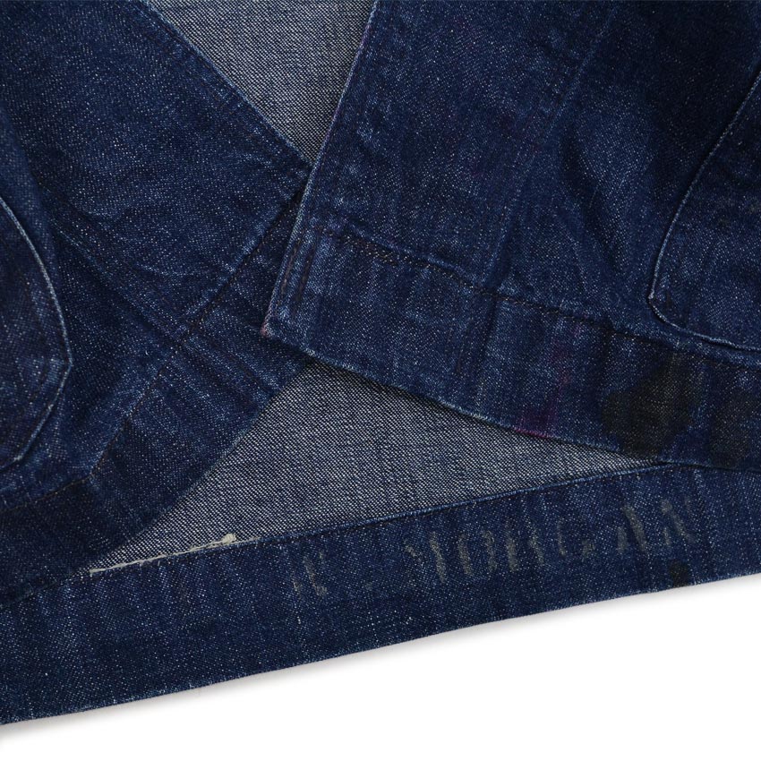 1940's U.S.NAVY WW2 SHAWL COLLAR DENIM JACKET BACK PAINT DARK ...