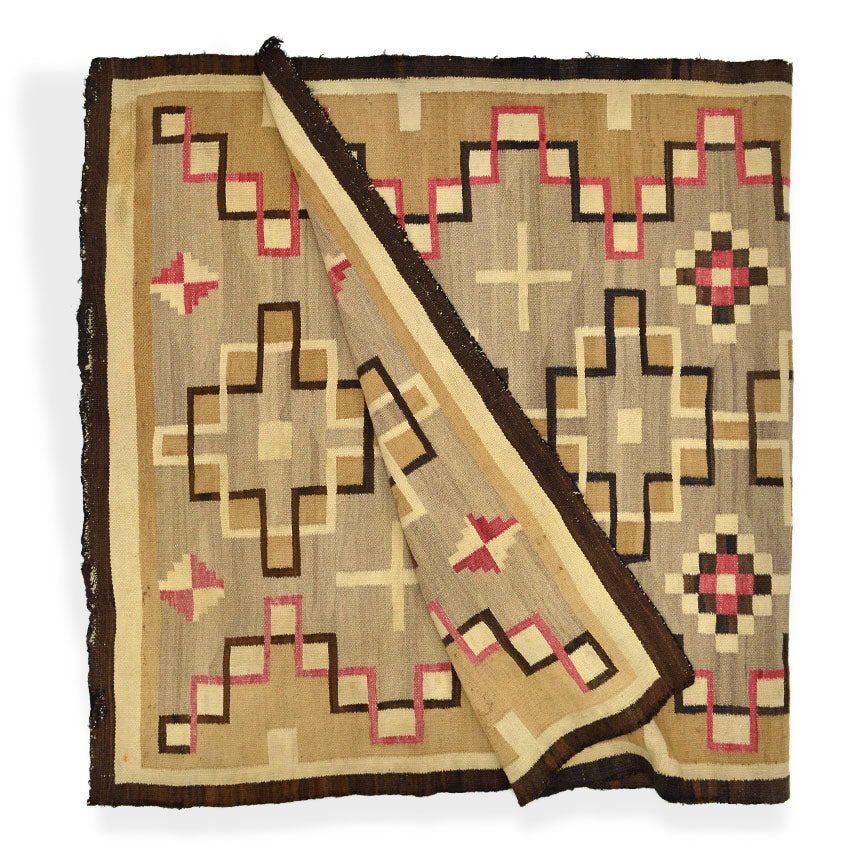 c.1920's JBMOORE CRYSTAL LATTICE NAVAJO RUG...214cm×125cm