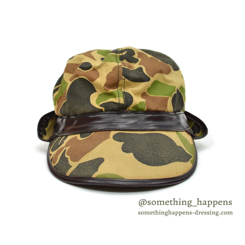 1960s LL Bean Hunting Camo Cap with cursive tag...