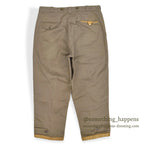 1960's 10-X SMOKY GRAY HUNTING PANTS LEATHER PATCH... W38 L28