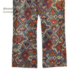 1960's~ LEVI'S BIG-E NATIVE PATTERN PRINT CORDUROY PANTS... W32 L28