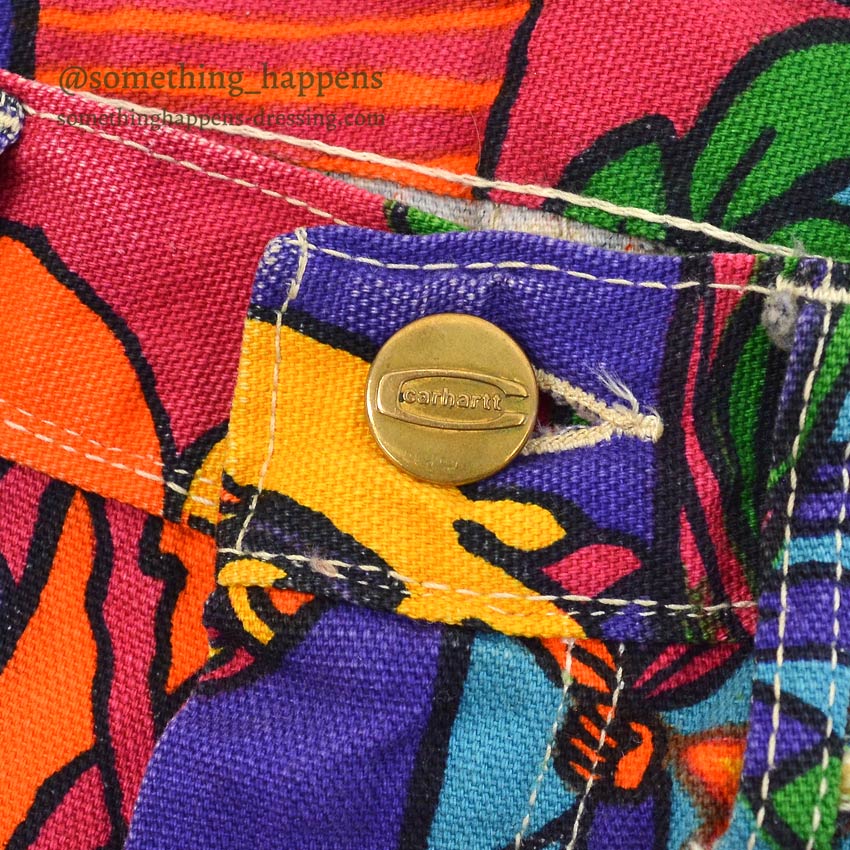 1960's~ CARHARTT CRAZY ZODIAC PATTERN PANTS...W35 L31