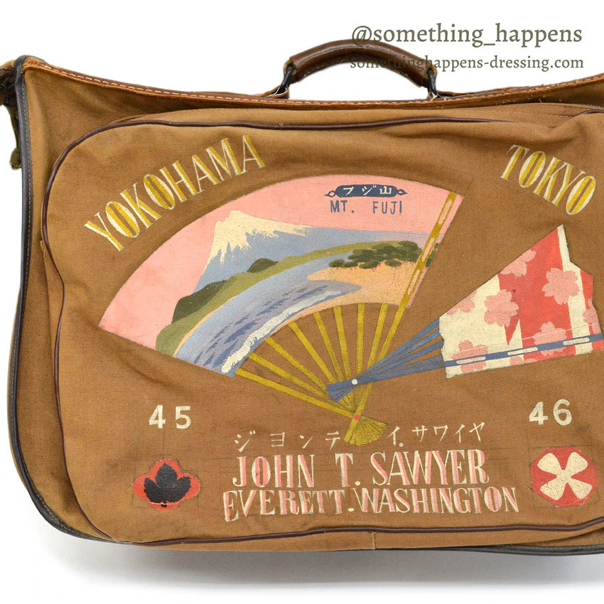 1940's U.S.A.A.F. WW2 TYPE B-4 GARMENT BAG JAPAN HAND PAINTED ...