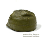 ~1940's LLBEAN HUNTING LEATHER CAP OLIVE...