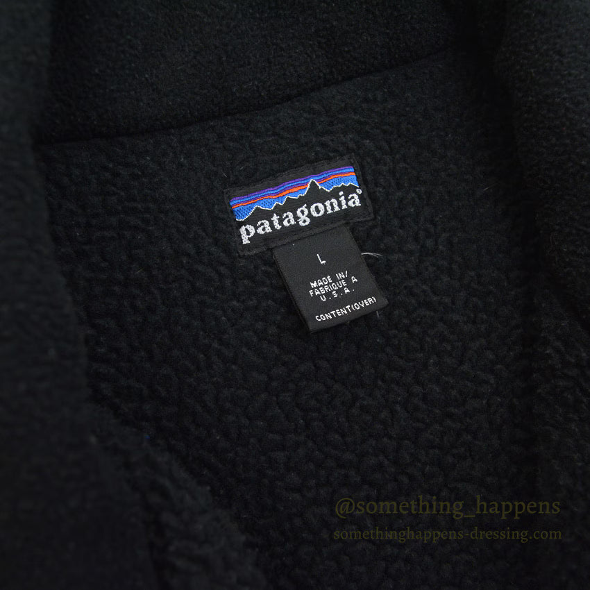 1990's PATAGONIA SYNCHILLA SHEARLING COAT BLACK ... L