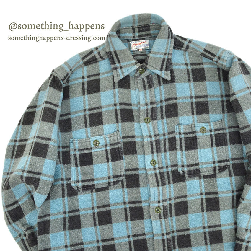 1970's〜 CHAMPION COTTON BLANKET SHIRT ... 151/2