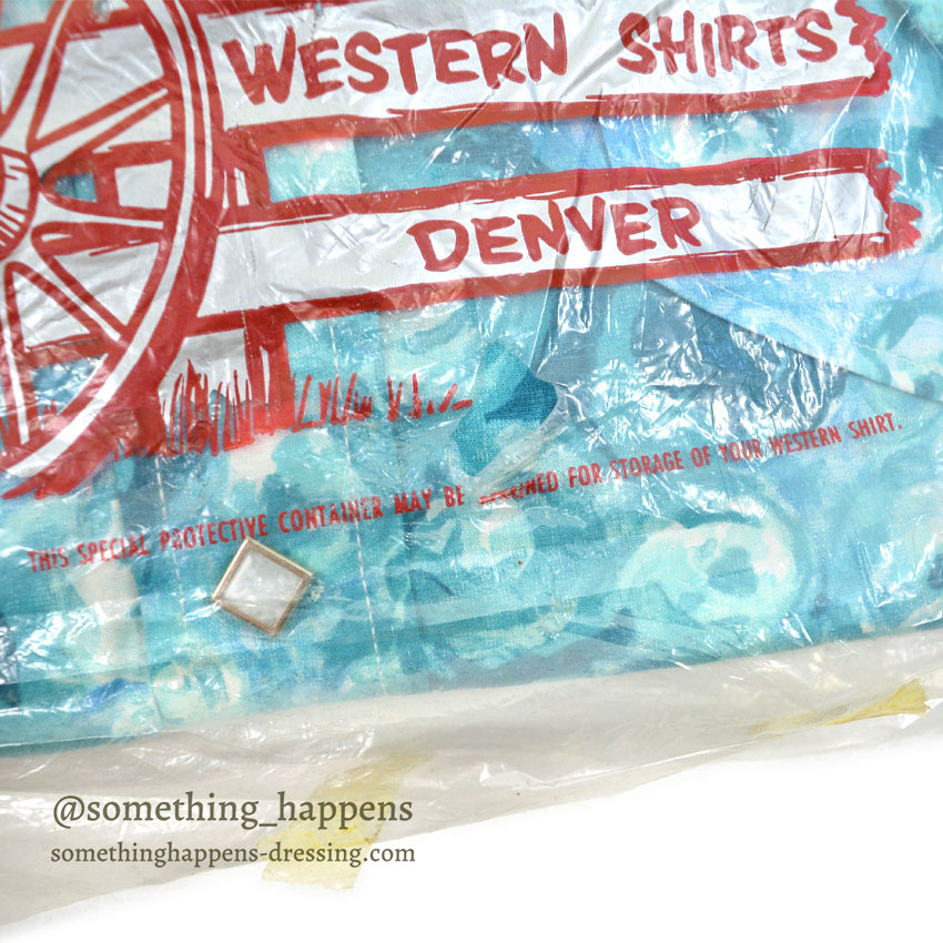 1960's DEADSTOCK RANCH-MAN ART PRINT WESTERN SHIRT ... L