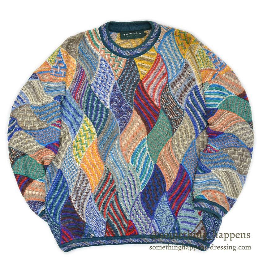 1990's〜 TUNDRA CANADA CRAZY COTTON KNIT SWEATER ... L