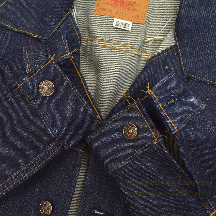 1970's DEADSTOCK Levi's 70505 small-e DENIM JACKET... 40
