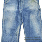 ~1960's PAYDAY INDIGO DENIM OVERALL FADED... W38/L27