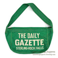 1960's THE DAILY GAZETTE STERLING-ROCK FALLS NEWS PAPER BAG GREEN...