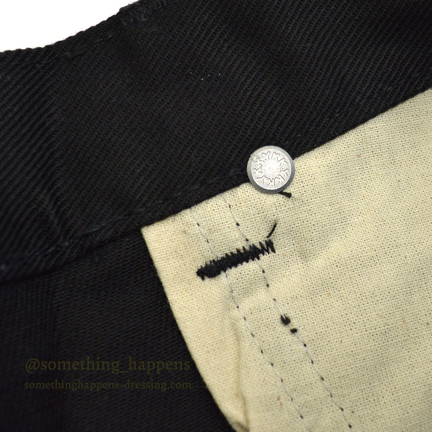 1970's~ DEADSTOCK Lee RIDERS 200 BLACK COTTON TWILL PANTS... W34/L34