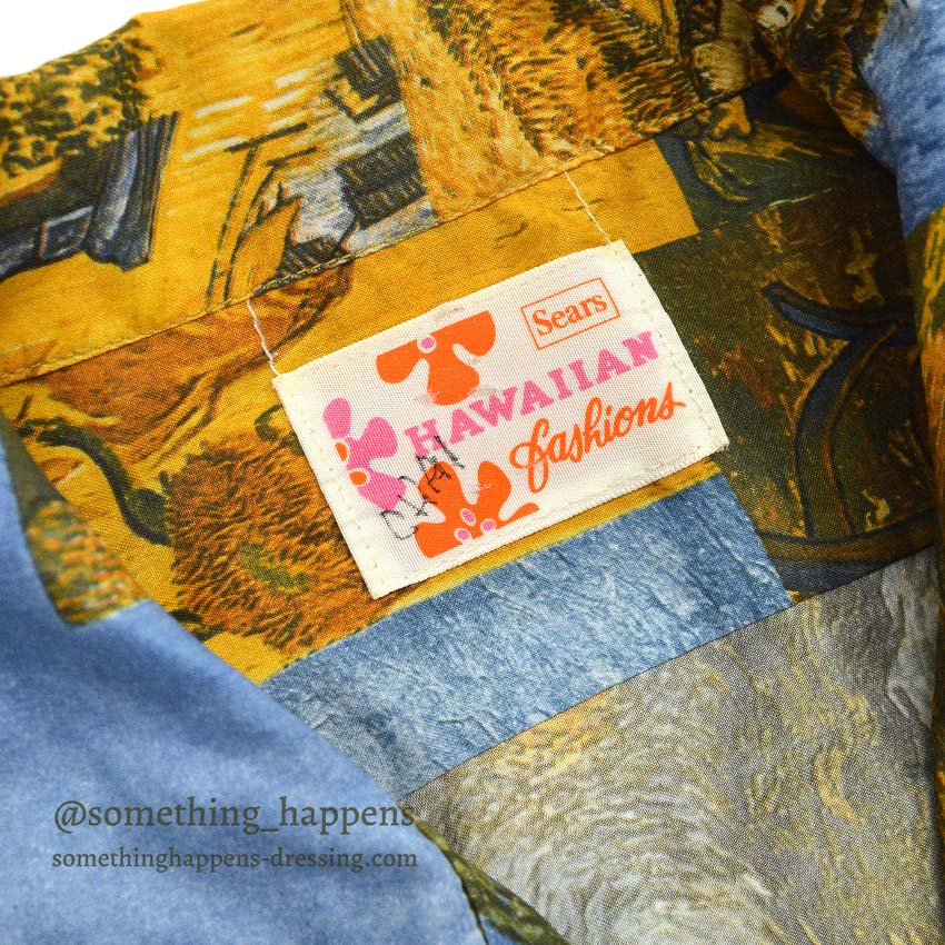 1970's SEARS ゴッホ ART PRINT L/S SHIRT ...