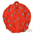 1970's BIANDI CELLINI NUMBERS DOTS COTTON RAYON SHIRT ... M