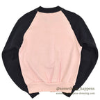 1950's DEADSTOCK HEALTHKNIT BLACK/PINK ZIP UP SWEAT SHIRT ... M
