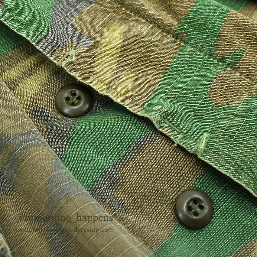 1960's USARMY ERDL JUNGLE FATIGUE JACKET MIX LEAF... SR