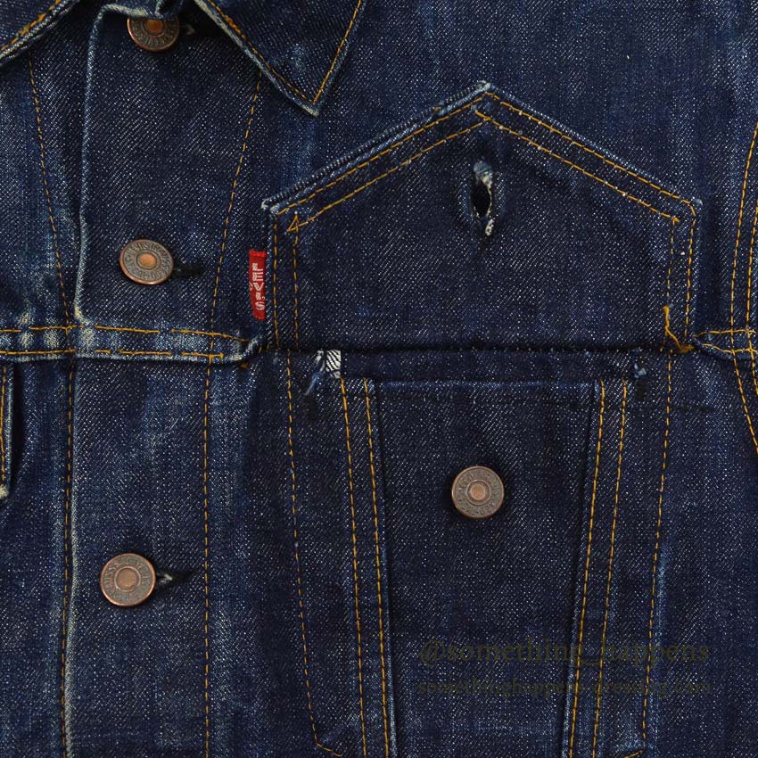 1960's LEVI'S 70505 BIG-E DENIM JACKET DARK ... Fits like 44
