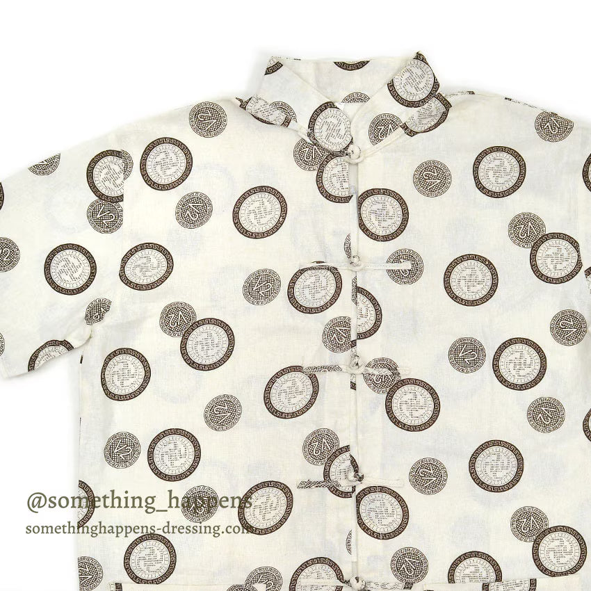 〜1990's DEADSTOCK GRECIAN PRINT S/S SHIRT ...