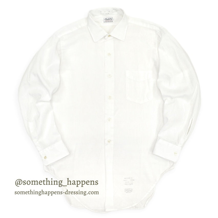 1960's MANHATTAN WHITE COTTON L/S SHIRT ... 15
