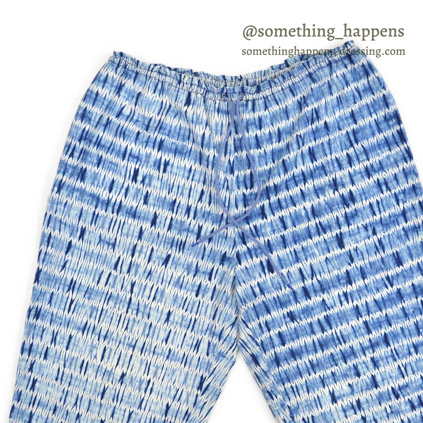 1980s BIS BIS Indigo Tie-Dye Cotton Easy Pants... Size S