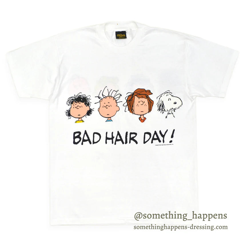 1990's DEADSTOCK CHANGES PEANUTS BAD HAIR DAY! T-SHIRT ... L