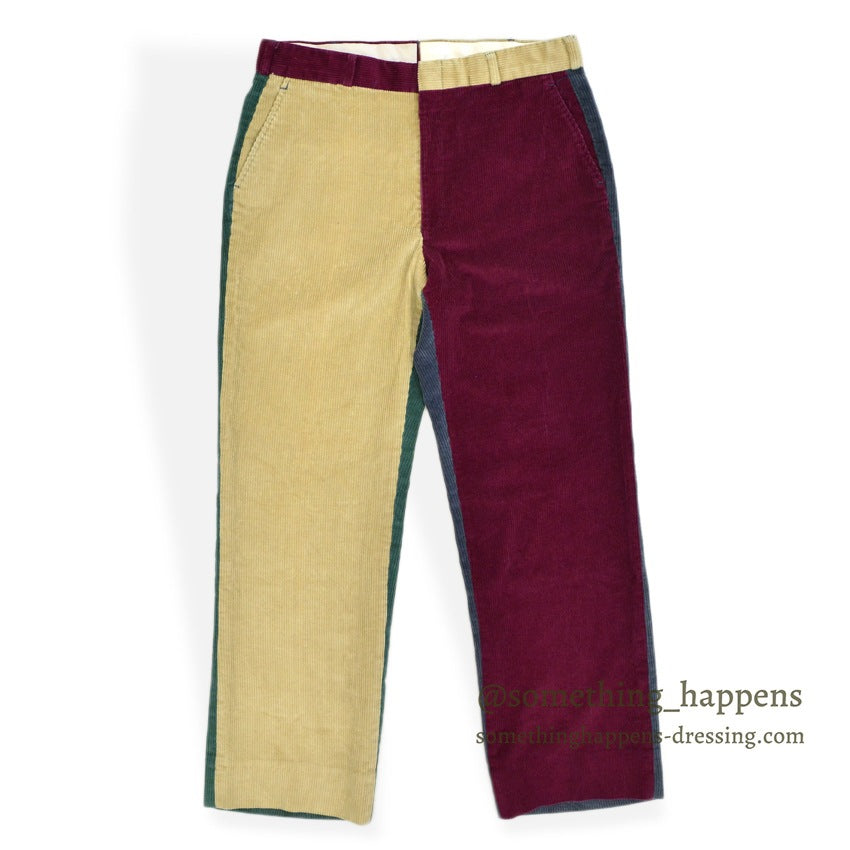 1980's HALRIN CRAZY PATTERN CORDUROY PANTS... W33/L30