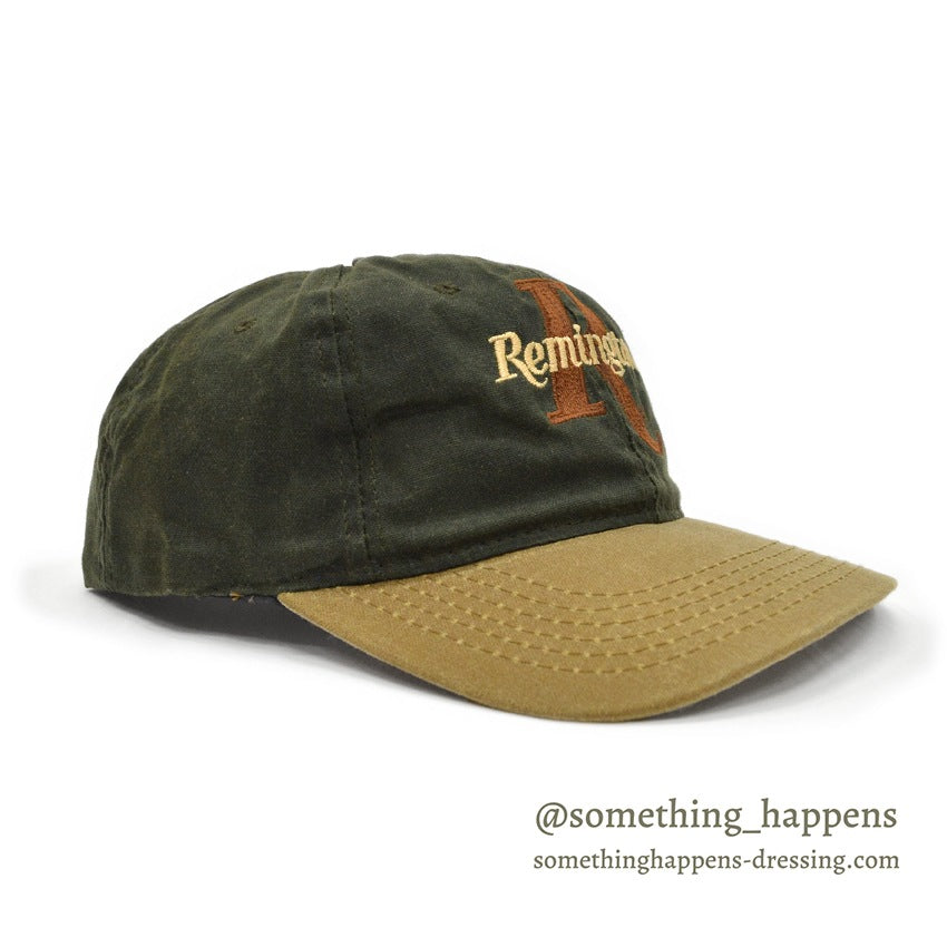 〜1990's REMINGTON OILED COTTON GAME CAP DEEP GREEN ...