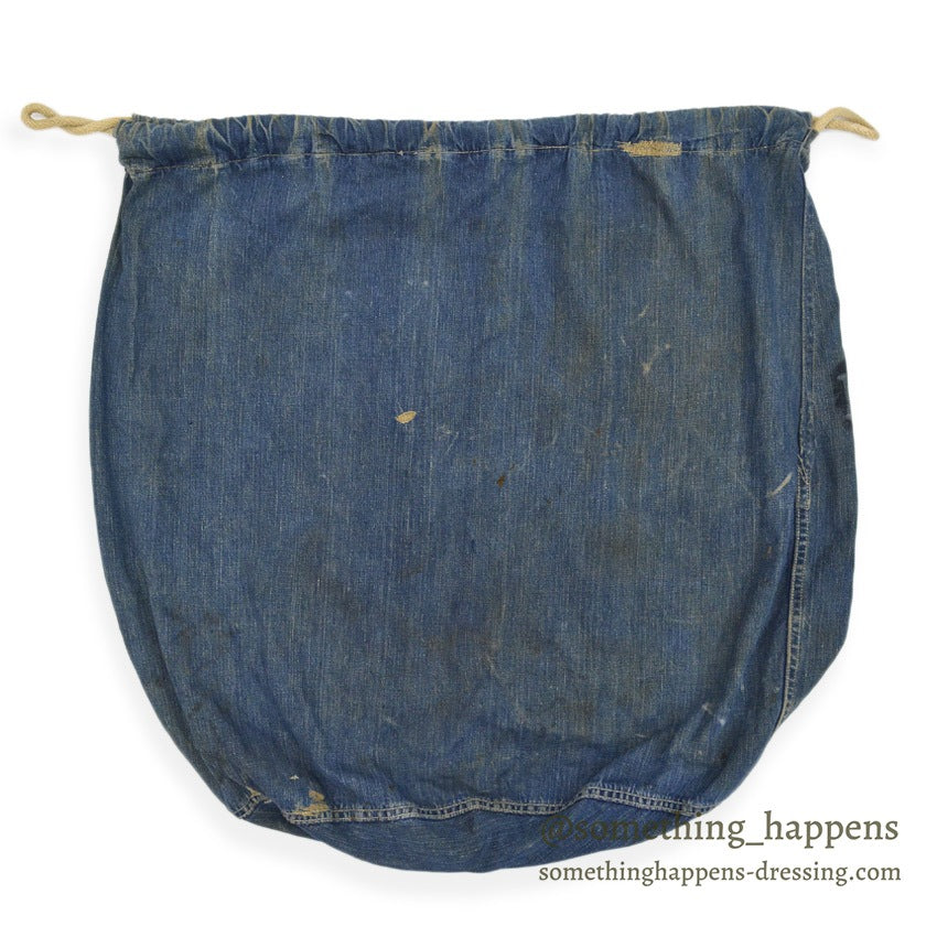1940's USARMY WW2 DENIM LAUNDRY BAG STENCIL FADED...