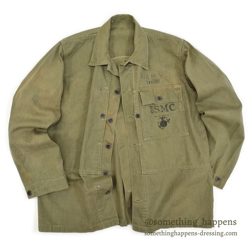 1940's U.S.M.C. P-44 HBT JACKET BLEACH CAMO NAMED ...