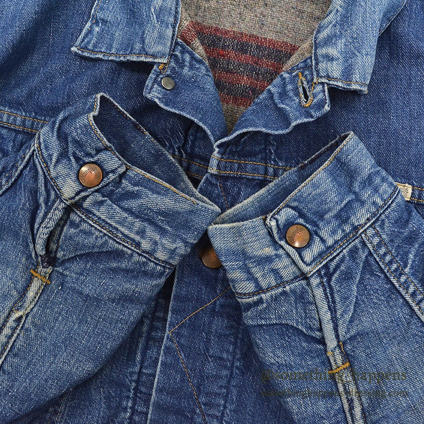 1960's WRANGLER 20MJL DENIM JACKET BLANKET HIGE... 46