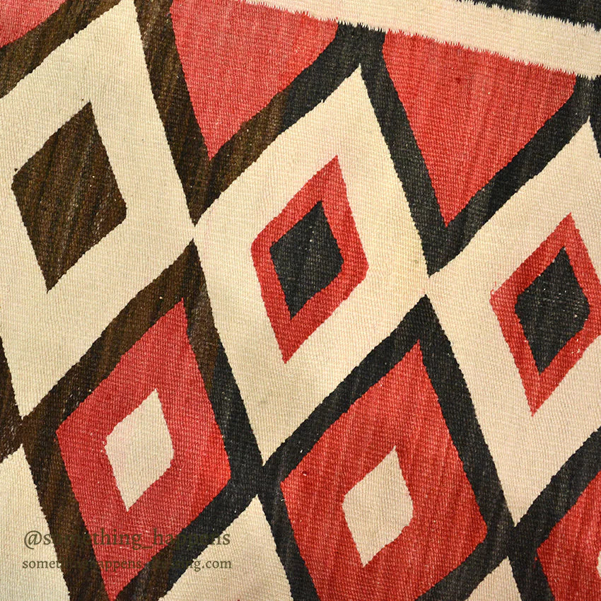 c.1930's NAVAJO RUG DIAMOND PATTERN... 135cm/92cm