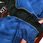 1950's JAPAN SOUVENIR JACKET Sukajan (Japanese souvenir jacket) with tiger face and red dragon design / AS IS...
