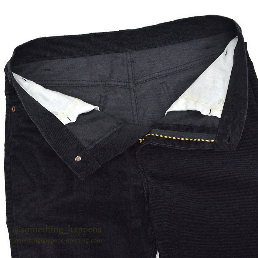 1990's Levi's 517 BOOT CUT CORDUROY PANTS BLACK MINT... W34/L34
